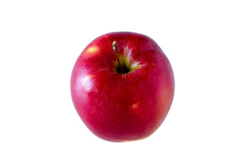 Red clean and natural apple from the top