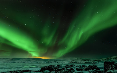 Stunning Aurora Borealis, Kleifarvatn, Iceland