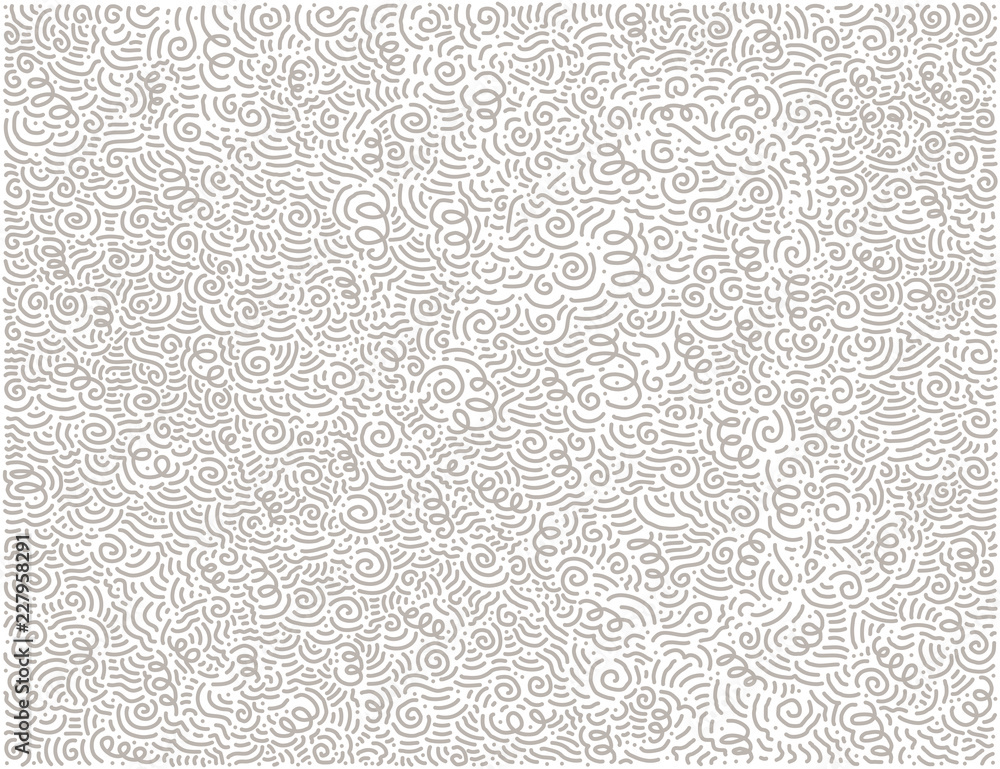 Wall mural scattered geometric line shapes. abstract background design. vector black and white pattern.