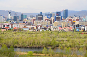 Ulaanbaatar - panorama of the capital city of Mongolia    © robnaw