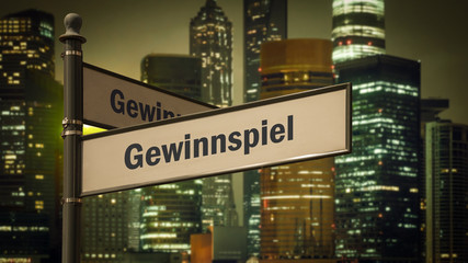 Obraz premium Schild 373 - Gewinnspiel