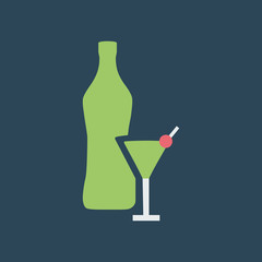 Icon with alcoholic cocktail