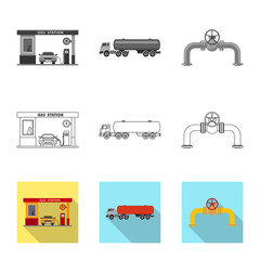 Isolated object of oil and gas symbol. Collection of oil and petrol stock symbol for web.