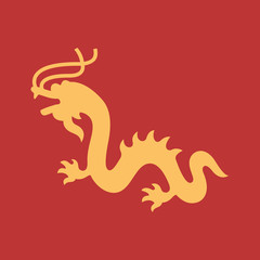 Silhouette icon dragon