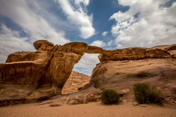 Fototapeta na wymiar Burdah Arch Wadi Rum Jordan