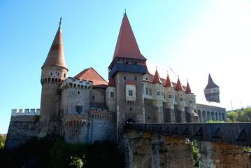 Fototapeta premium An entrance into Corvin Castle in Romania