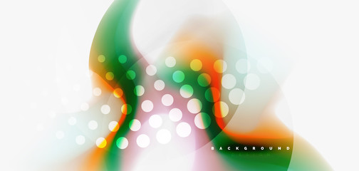 Color flowing wave, trendy liquid design template