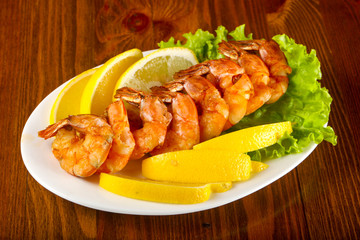 Grilled prawns