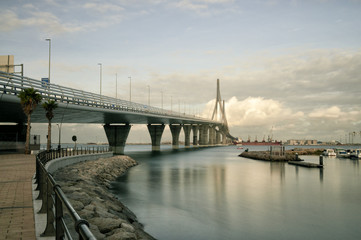 Fototapeta na wymiar Bridge of Cádiz, bridge of the Constitution of 1812, or bridge of La Pepa