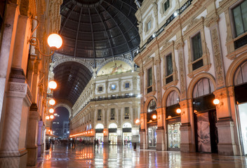 Vittorio Emanuele II Gallery in Milan, Italy