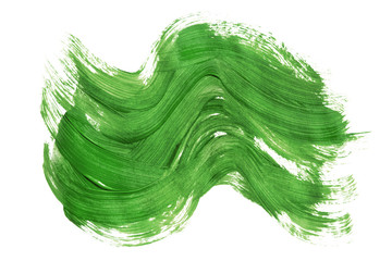 Green painting isolated