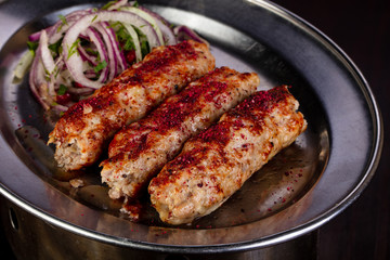 Grilled meat kebab
