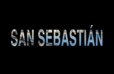 Letras de San Sebastián aisladas con imagen / San Sebastian letters isolated with image