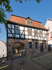 Fototapeta na wymiar In der Altstadt von Schlitz, Hessen, Deutschland 