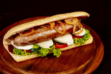 Panini with sausages