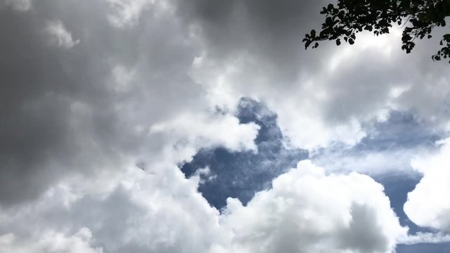 Time lapse of moving clouds