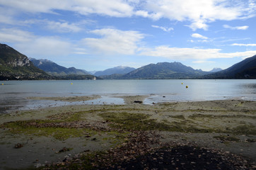 Annecy lake and mountains