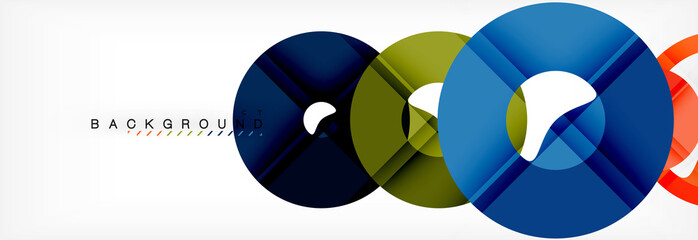 Geomtric modern backgrounds, rings abstract template