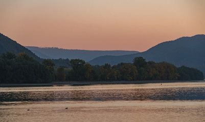 Danube sunset in Kismaros 2018 october
