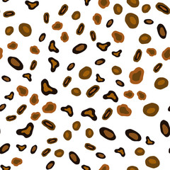 Dark Orange vector seamless texture with disks.