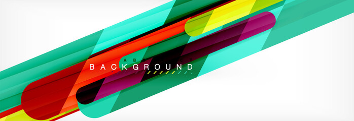 Abstract colorful lines, modern geometric background design