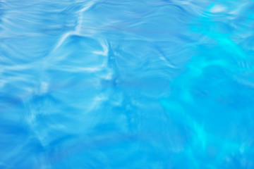 The smooth natural blue water background with bokeh  abstract on the sea or ocean,vintage and soft colored blur.