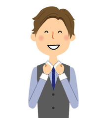 若い男性　喜ぶ