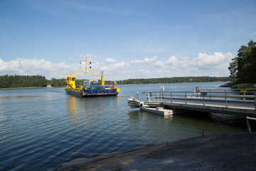 Traffic ferry to the island Skärlandet