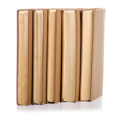 Stack of books on a white background isolation