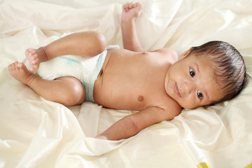 Obraz na płótnie Canvas Close up of newborn baby