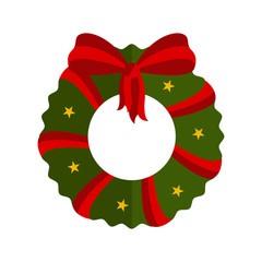 . Vector illustration designIsolated christmas holly wreath decoration icon