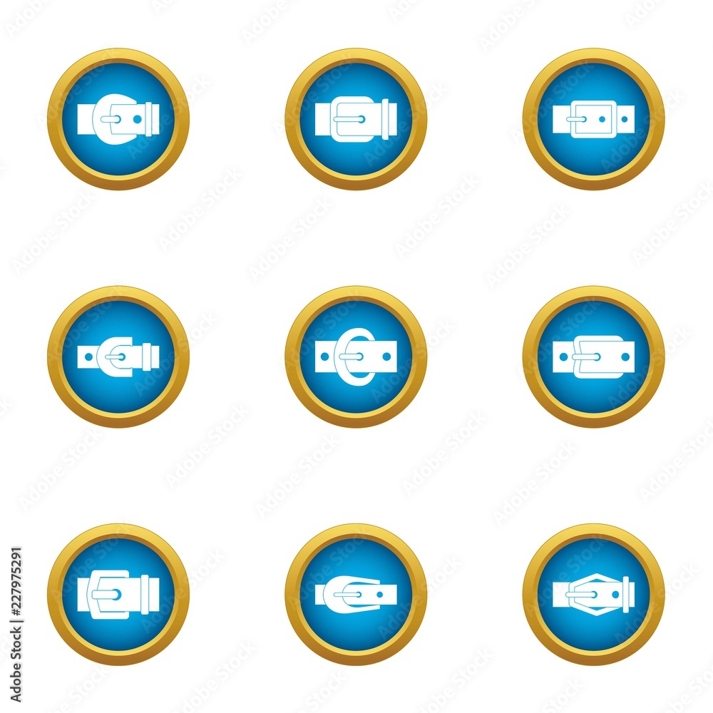 Poster keep the pants icons set. flat set of 9 keep the pants vector icons for web isolated on white backgr
