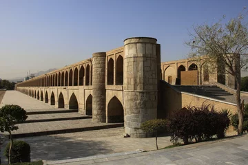 Door stickers Khaju Bridge The historical Siosepol bridge or Allahverdi Khan bridge in Isfahan, Iran, Middle East.