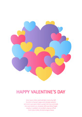 Creative design concept with heart for Valentine's day, Mother's day, greeting cards or love confession.