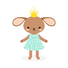 Cute princess rabbit in crown