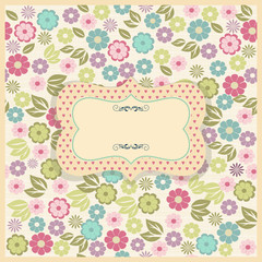 floral vector background, decorative frame