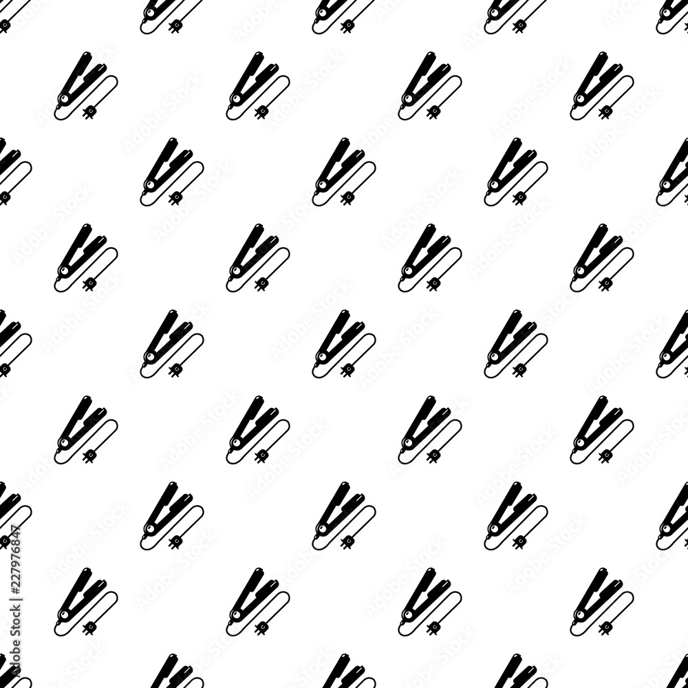 Poster hair straightener pattern vector seamless repeating for any web design