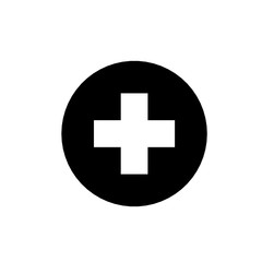Black and white vector cross.