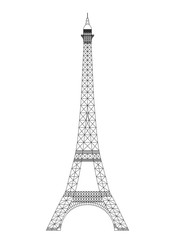 Fototapeta na wymiar Vector illustration Paris, Eiffel tower