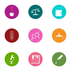 Connective cell icons set. Flat set of 9 connective cell vector icons for web isolated on white background