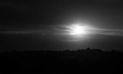 Sunset in Black and White