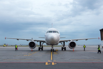 airplane at the airport
