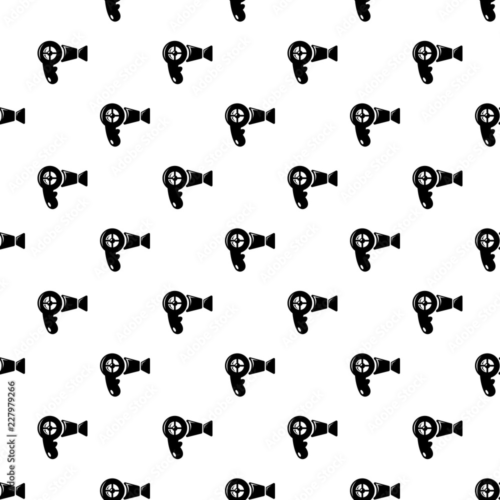 Poster hair dryer pattern vector seamless repeating for any web design