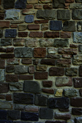 Old Fashioned Stacked Field Stone Masonry Wall Background Texture