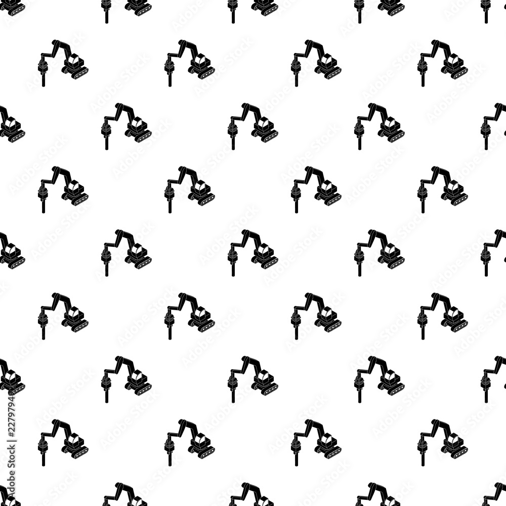 Poster medium drill truck pattern vector seamless repeating for any web design
