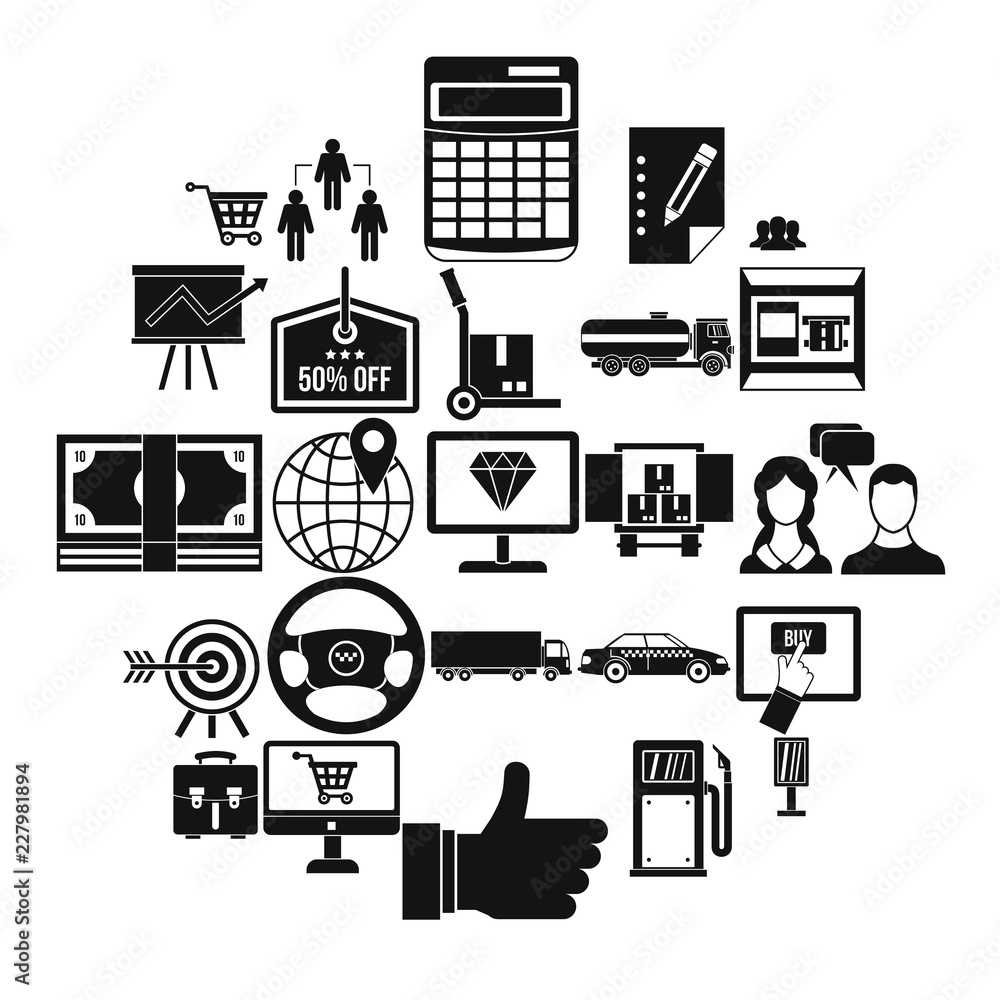 Poster outlay icons set. simple set of 25 outlay vector icons for web isolated on white background