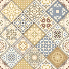 Vector set of tiles background in portuguese style.