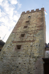 Marostica (Italy, Veneto Region): the castle tower. Color image