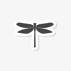 Dragonfly design on white background, dragonfly sticker