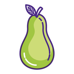 pear fresh fruit icon